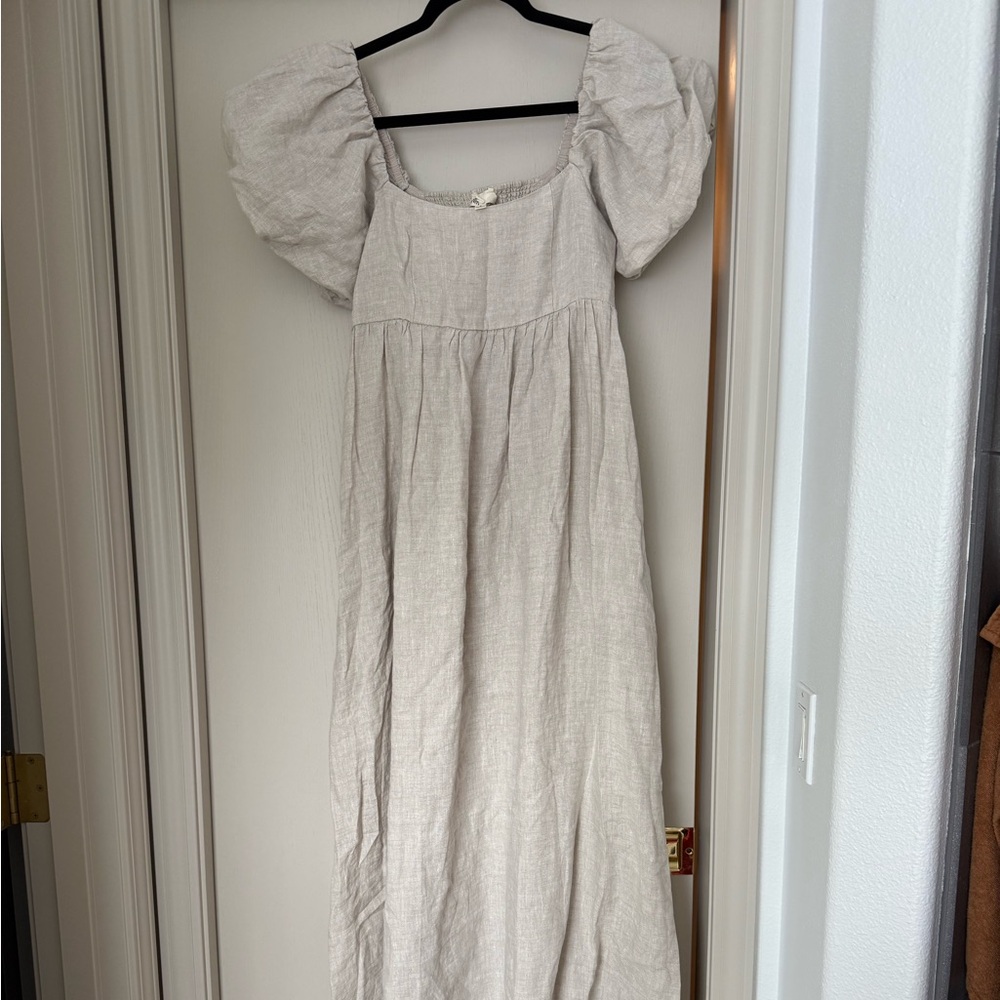 Worth collective linen maxi dress s